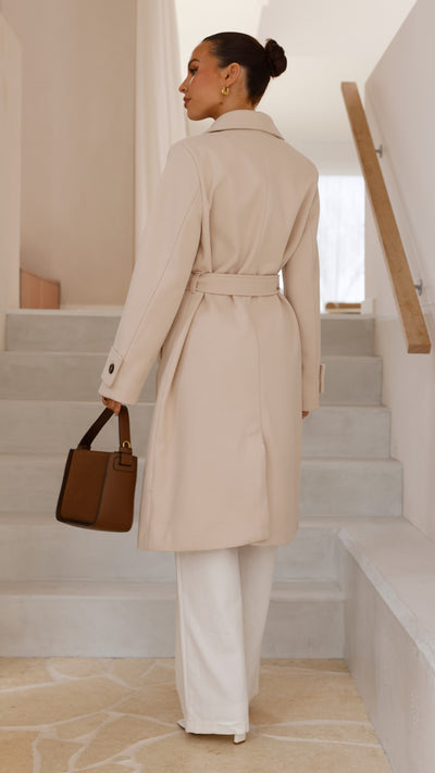 Load image into Gallery viewer, Lue Trench Coat - Winter White - Billy J
