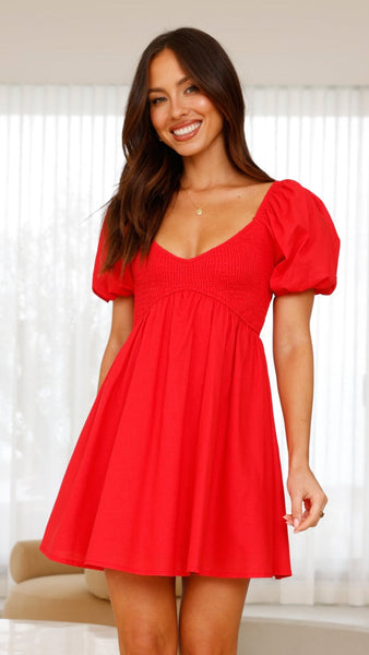 Sahirah Mini Dress - Red - Buy Women's Dresses