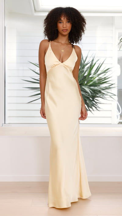 Load image into Gallery viewer, Ziah Maxi Dress - Yellow

