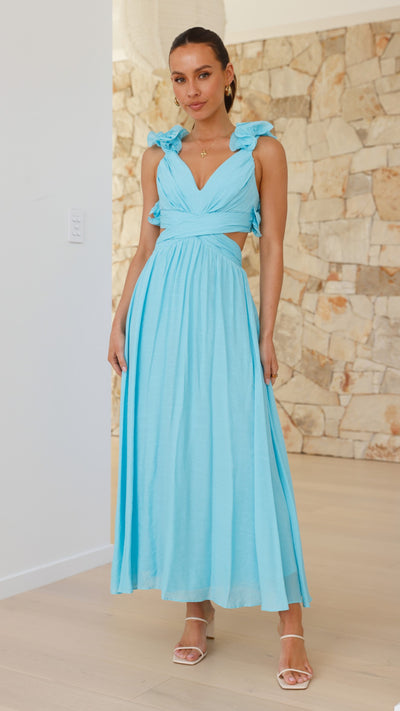 Load image into Gallery viewer, Galilhai Maxi Dress - Blue - Billy J
