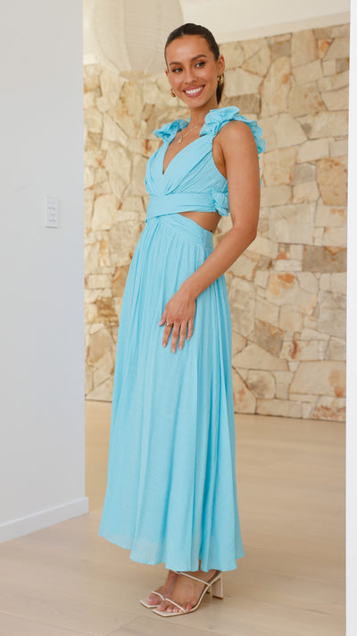 Load image into Gallery viewer, Galilhai Maxi Dress - Blue - Billy J
