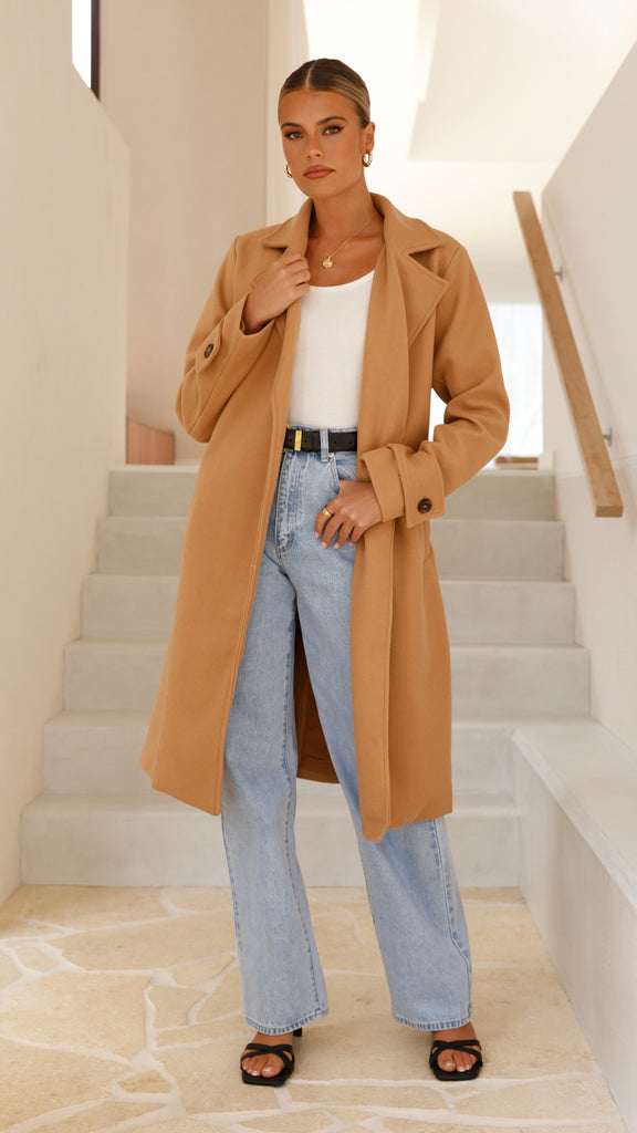 Lue Trench Coat - Camel - Billy J