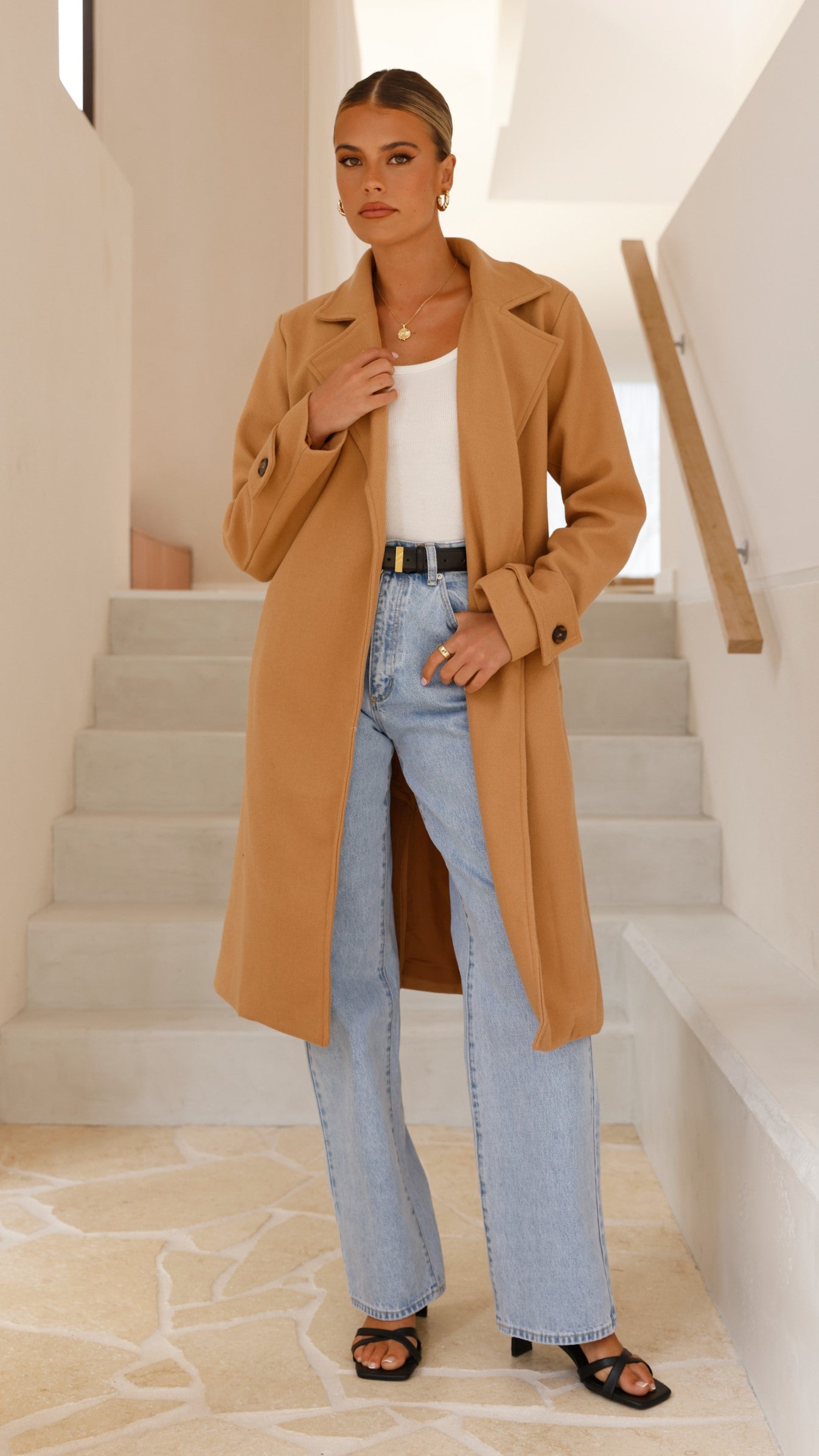 Lue Trench Coat - Camel - Billy J