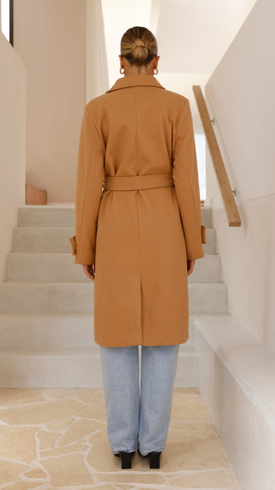 Load image into Gallery viewer, Lue Trench Coat - Camel - Billy J
