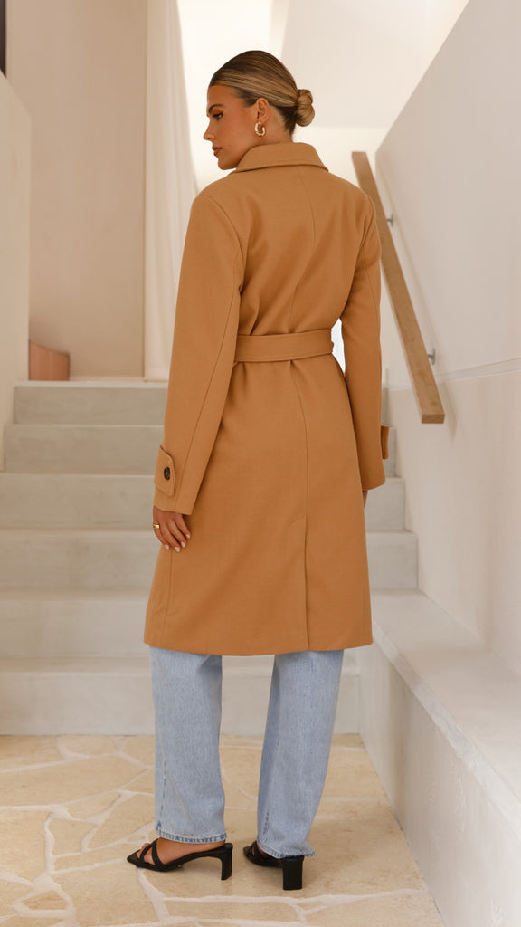 Lue Trench Coat - Camel - Billy J