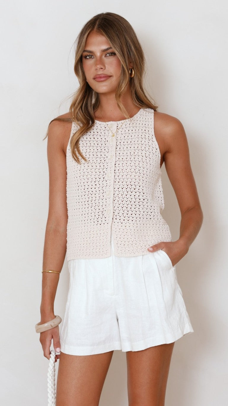 Poppy Knit Top - Sand - Billy J