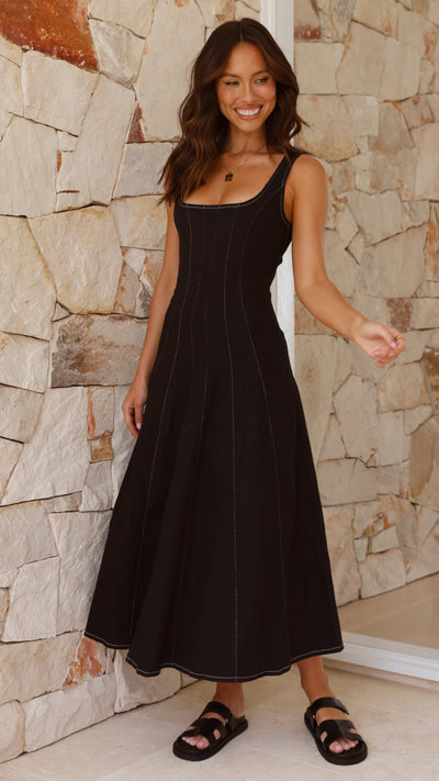 Load image into Gallery viewer, Blake Maxi Dress - Black - Billy J
