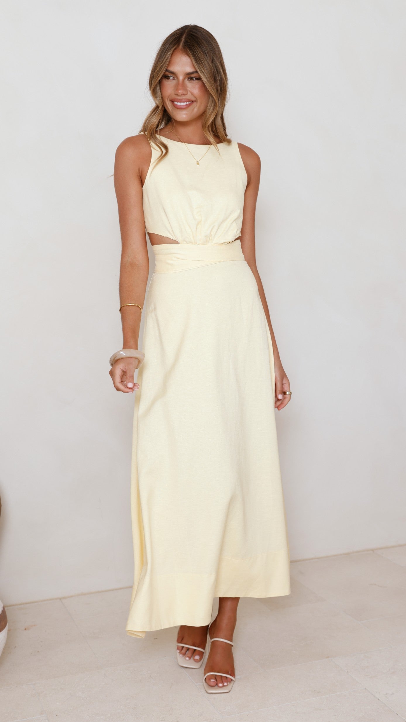 Kimberley Maxi Dress - Yellow - Billy J