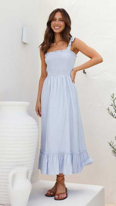 Load image into Gallery viewer, Cely Midi Dress - Blue
