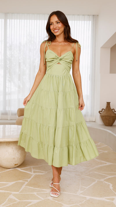 Load image into Gallery viewer, Armani Maxi Dress - Light Green - Billy J
