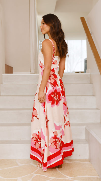 Load image into Gallery viewer, Vida Maxi Dress - Rosabel Print - Billy J
