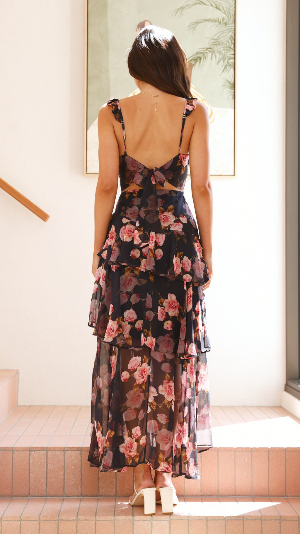 Achelle Maxi Dress - Black/Pink - Billy J