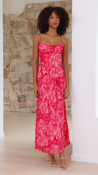 Load image into Gallery viewer, Margie Midi Dress - Pink Floral
