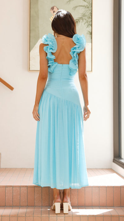 Load image into Gallery viewer, Alma Maxi Dress - Blue - Billy J
