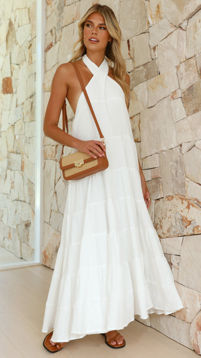 Load image into Gallery viewer, Moniqua Maxi Dress - White
