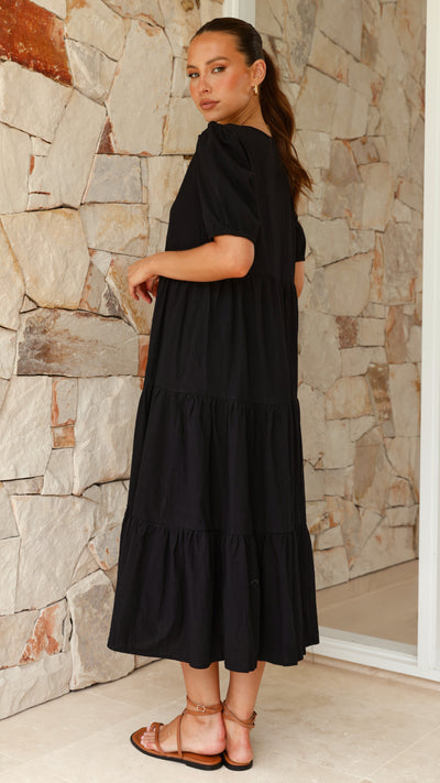 Load image into Gallery viewer, Prue Midi Dress - Black
