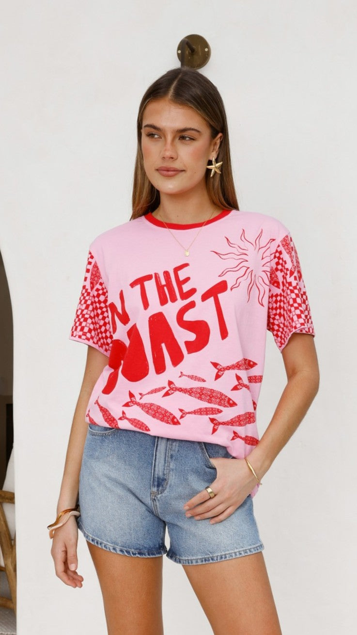 Florrie Tee - Pink/Red Tide - Billy J