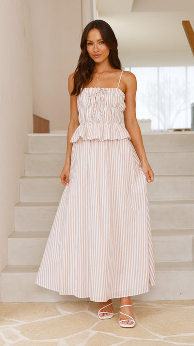 Load image into Gallery viewer, Misty Maxi Dress - Beige - Billy J
