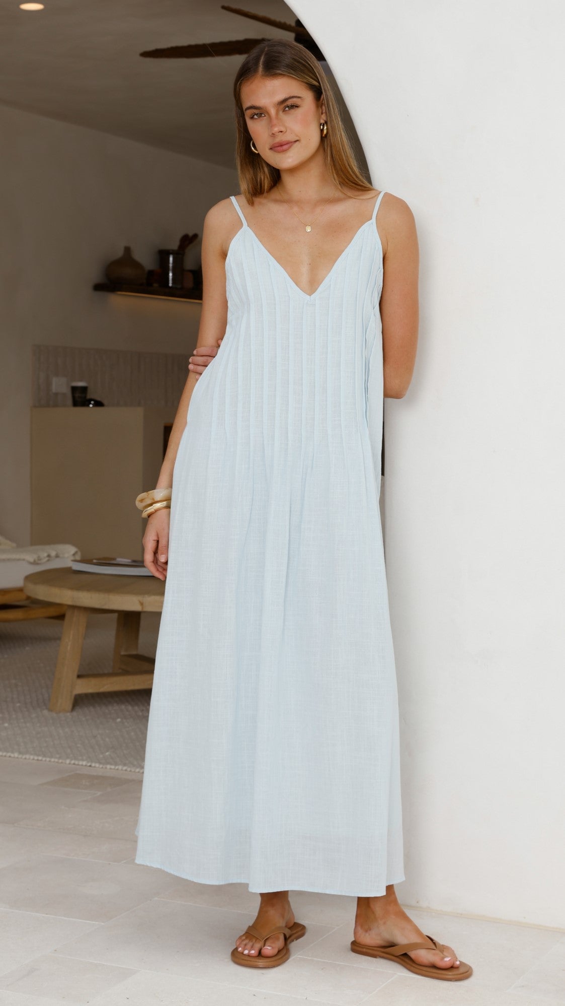 Aspen Maxi Dress - Baby Blue - Billy J