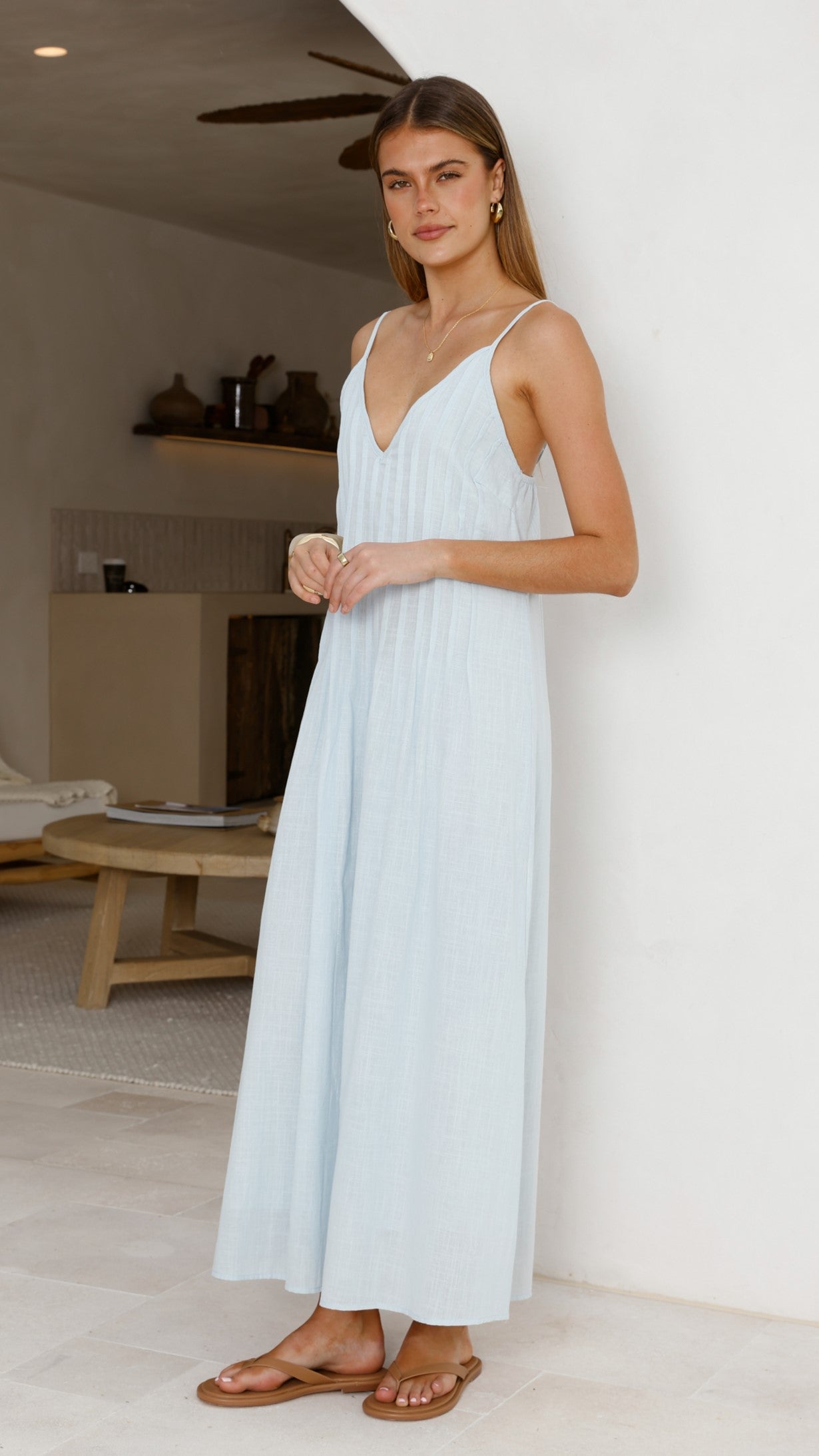 Aspen Maxi Dress - Baby Blue - Billy J