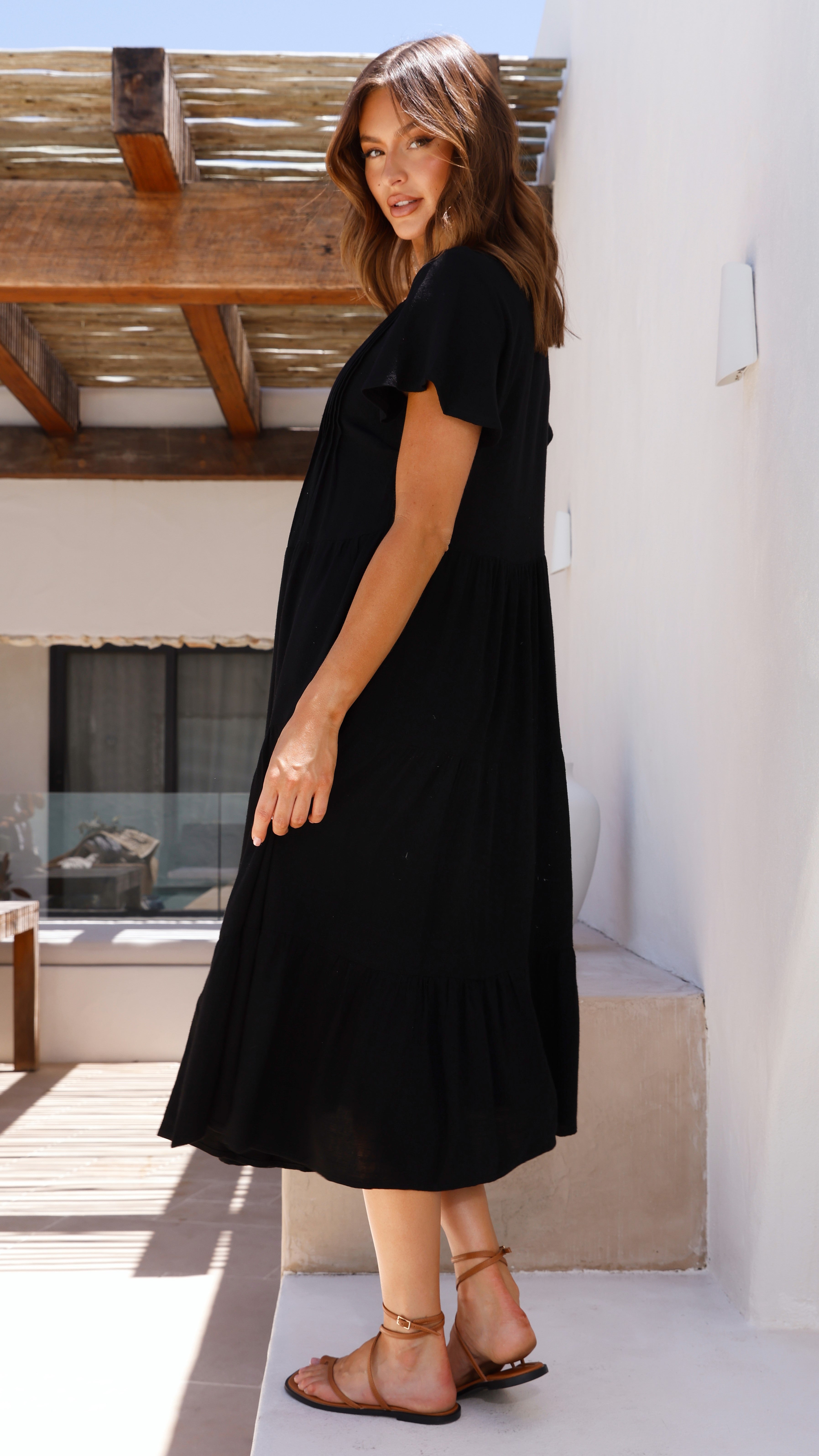 Lucinda Midi Dress - Black