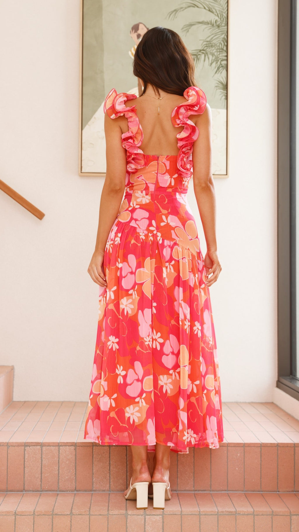 Alma Maxi Dress - Blood Orange - Billy J