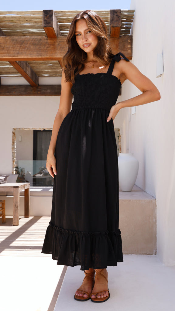 Cely Midi Dress - Black
