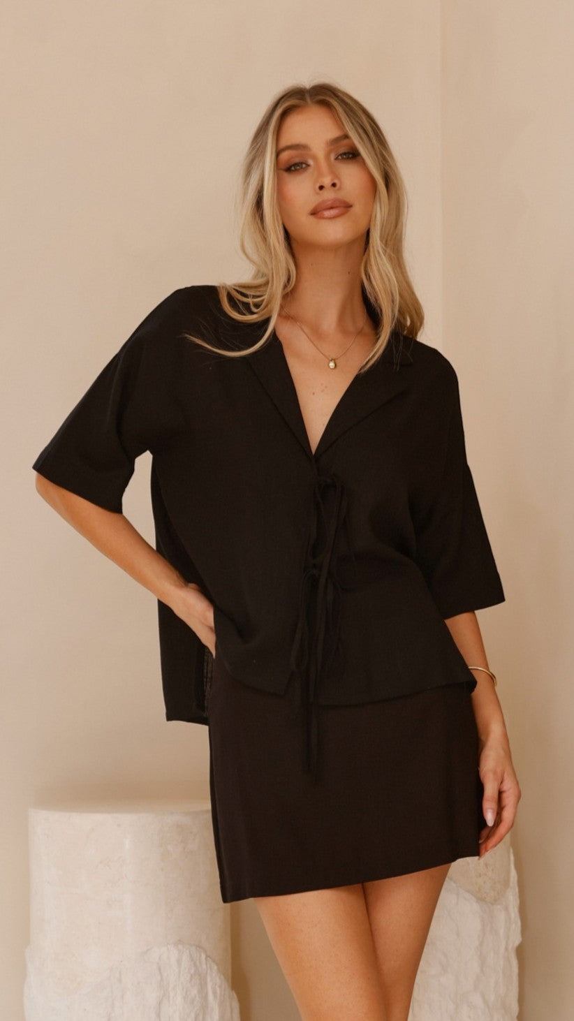 Louise Mini Skort - Black - Billy J