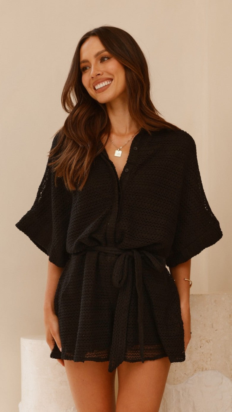 Carmen Playsuit - Black - Billy J