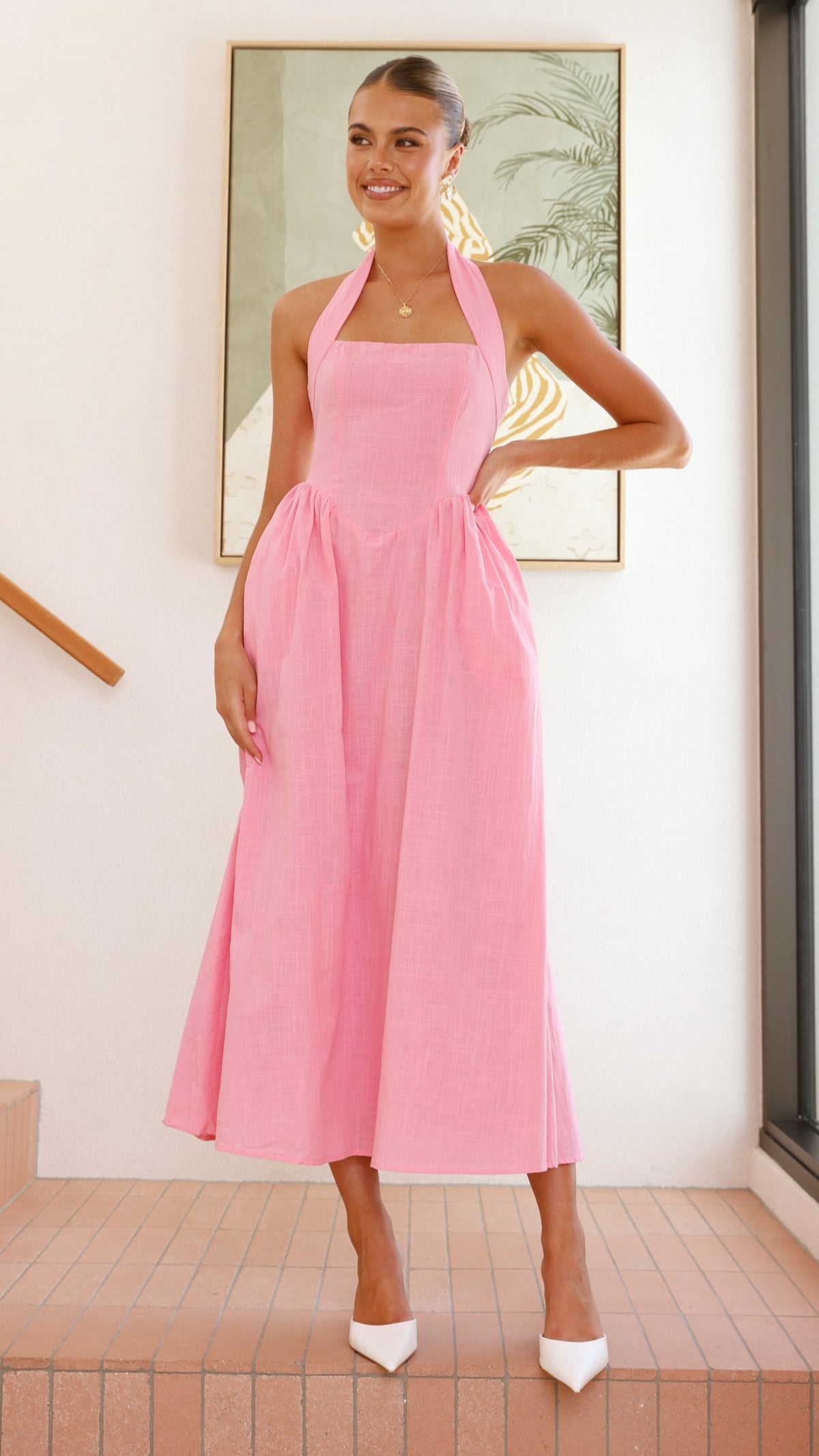 Caden Maxi Dress - Pink - Billy J