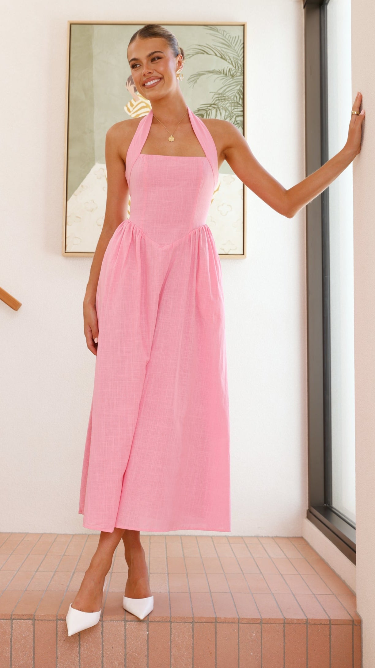 Caden Maxi Dress - Pink - Billy J