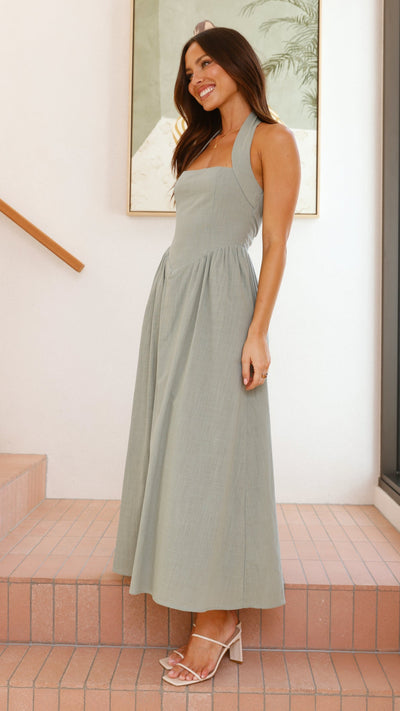 Load image into Gallery viewer, Caden Maxi Dress - Sage - Billy J
