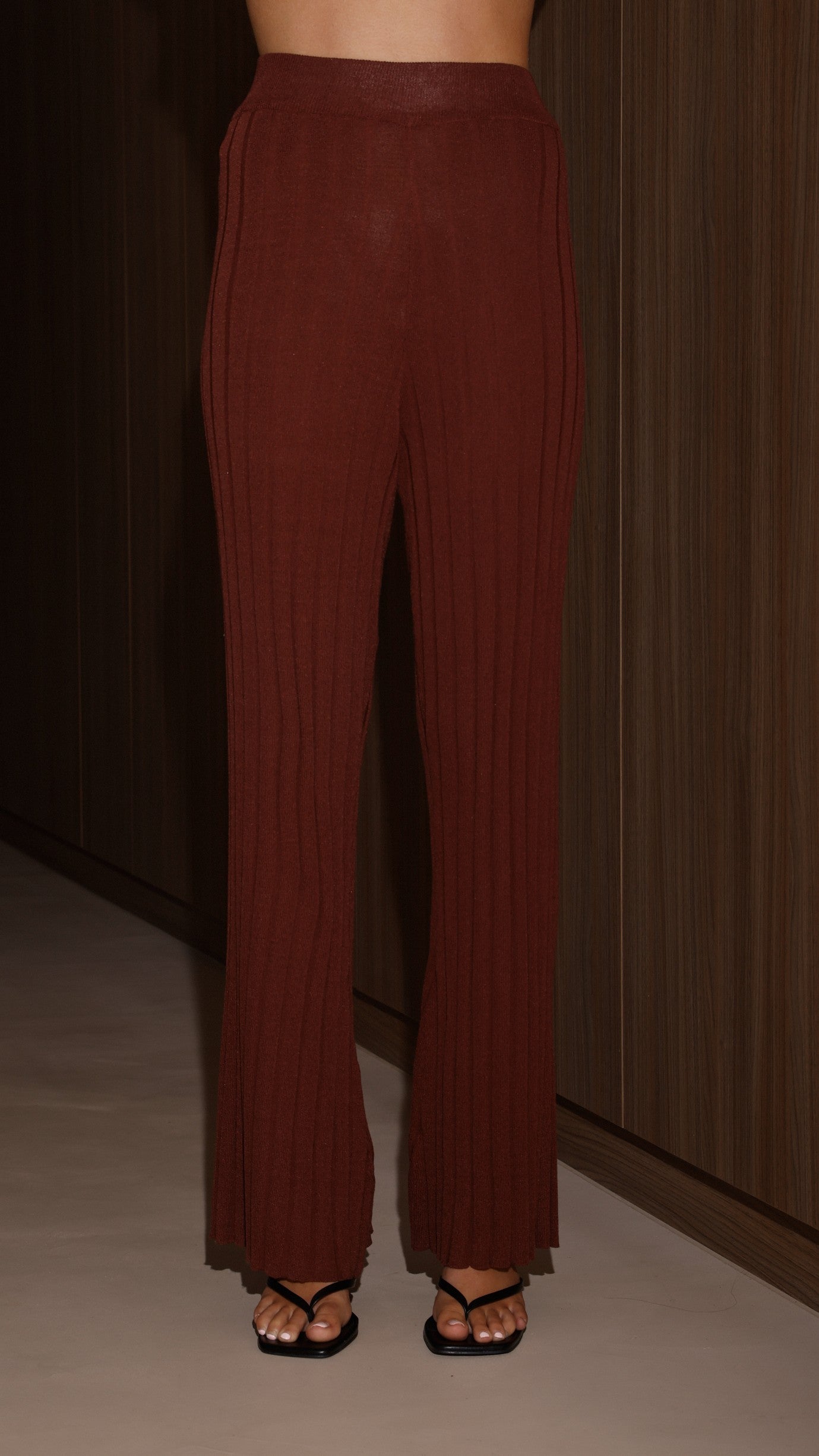 Megan Knit Pants - Chocolate - Billy J