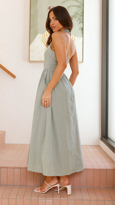 Load image into Gallery viewer, Caden Maxi Dress - Sage - Billy J
