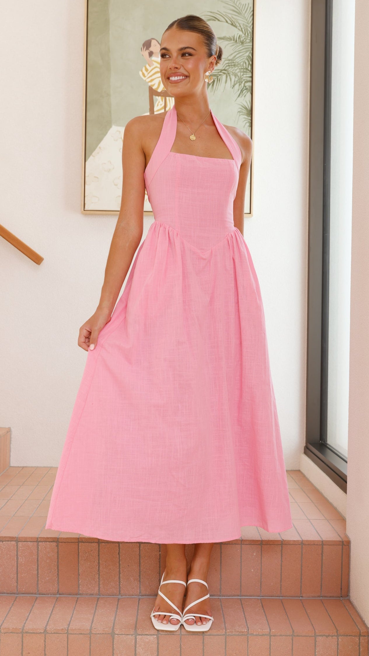 Caden Maxi Dress - Pink - Billy J