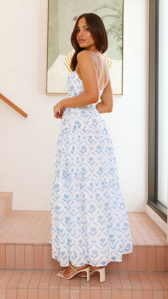 Cove Maxi Dress - Blue Floral - Billy J