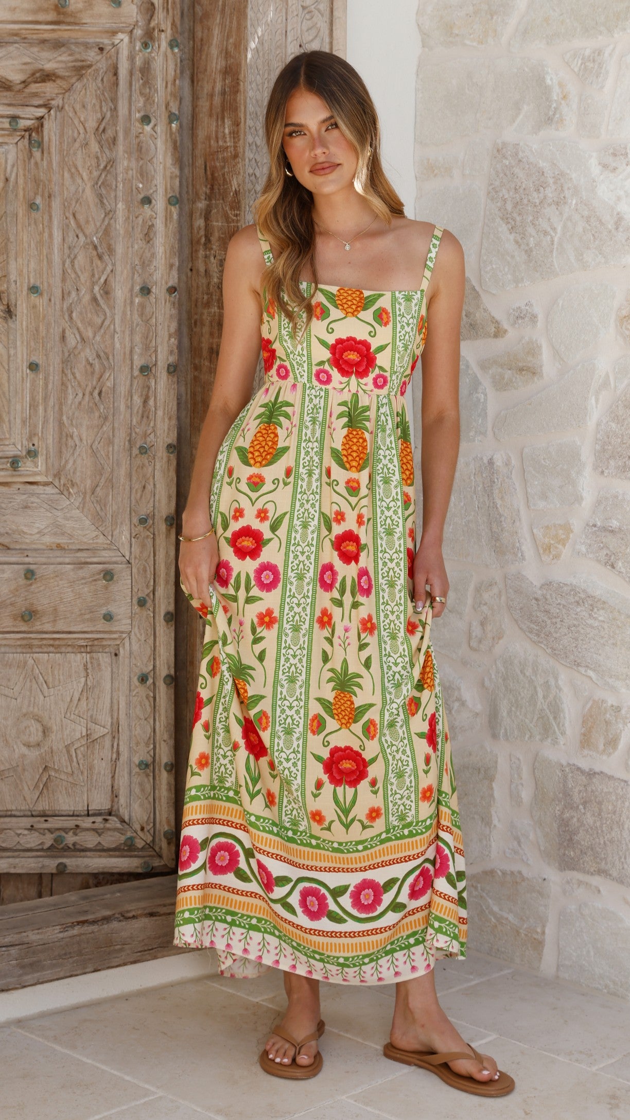Keziah Maxi Dress - Sunkissed Print - Billy J