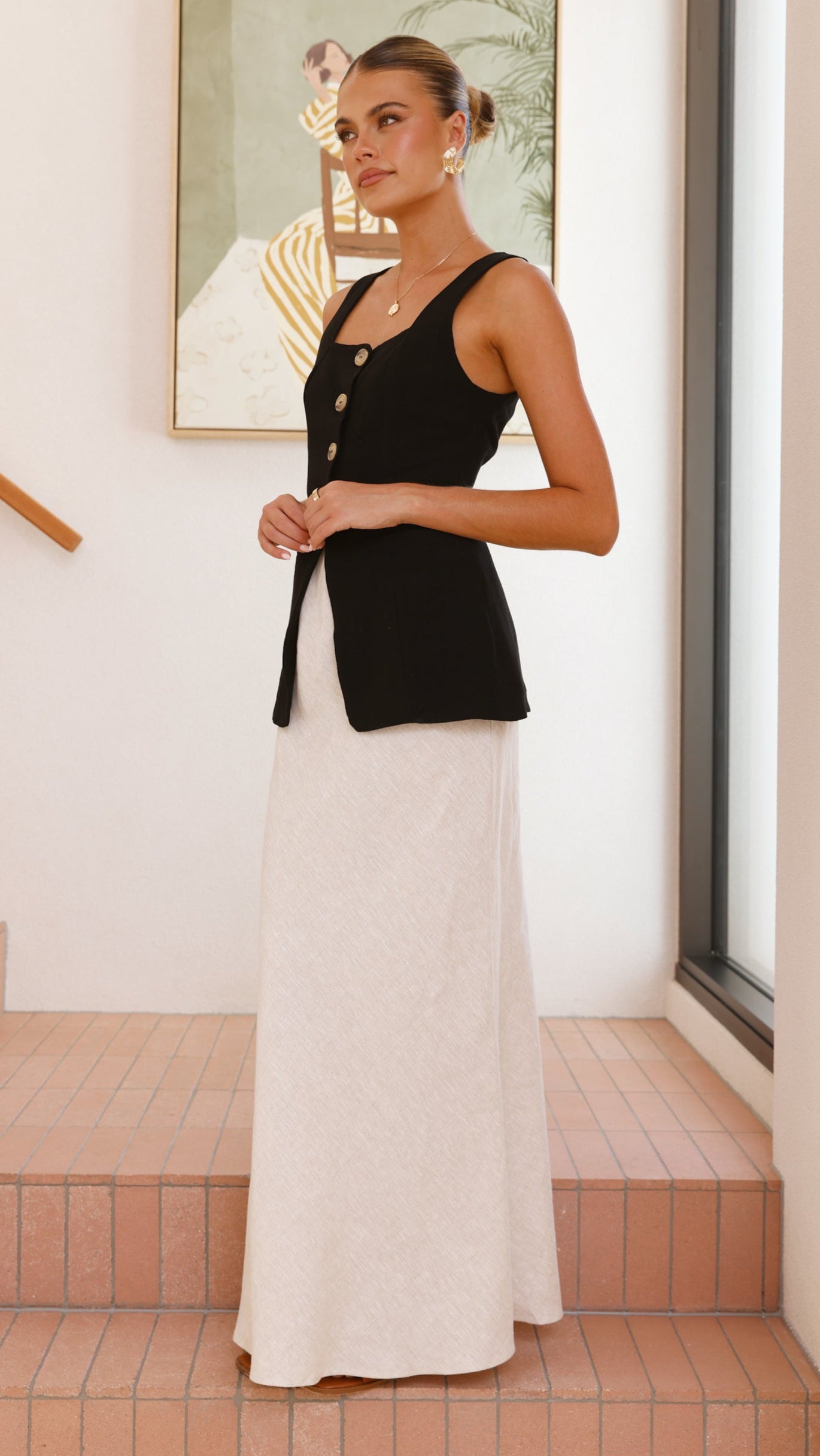 Nila Maxi Skirt - Oat - Billy J