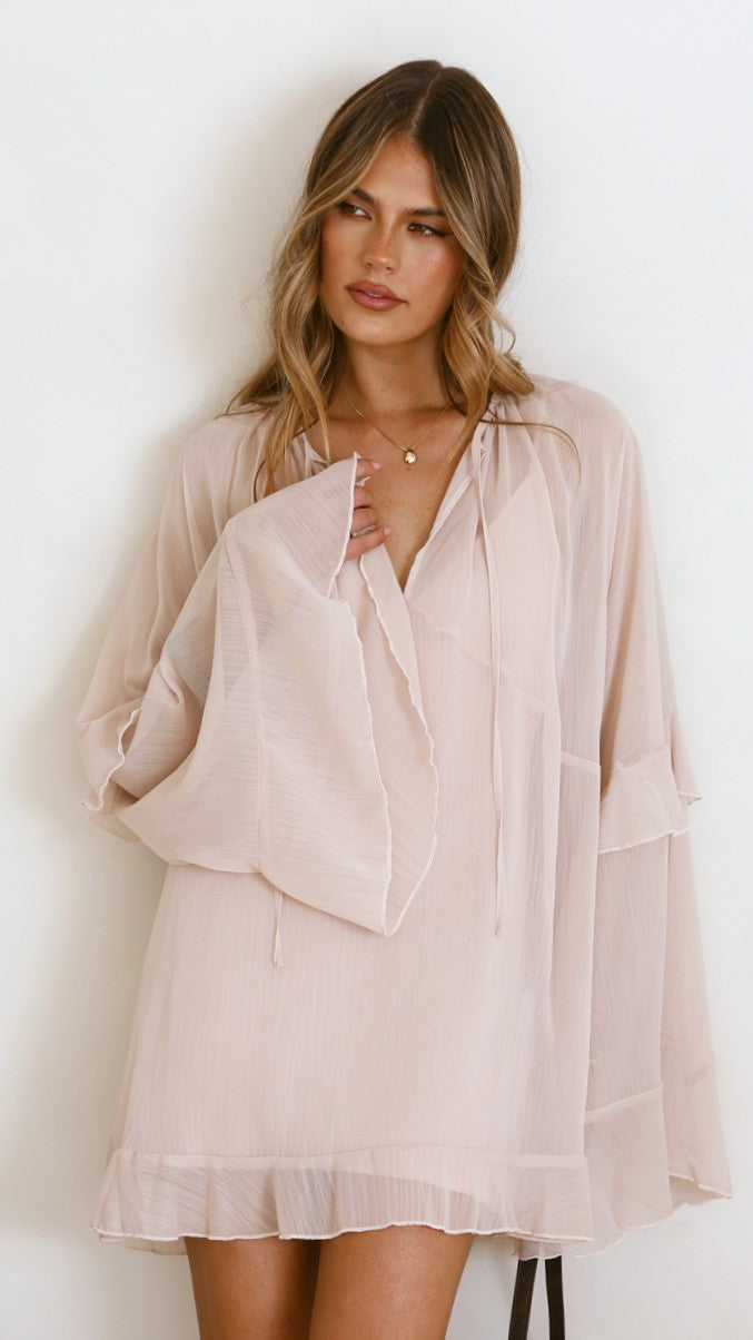 Leera Mini Dress - Nude - Billy J