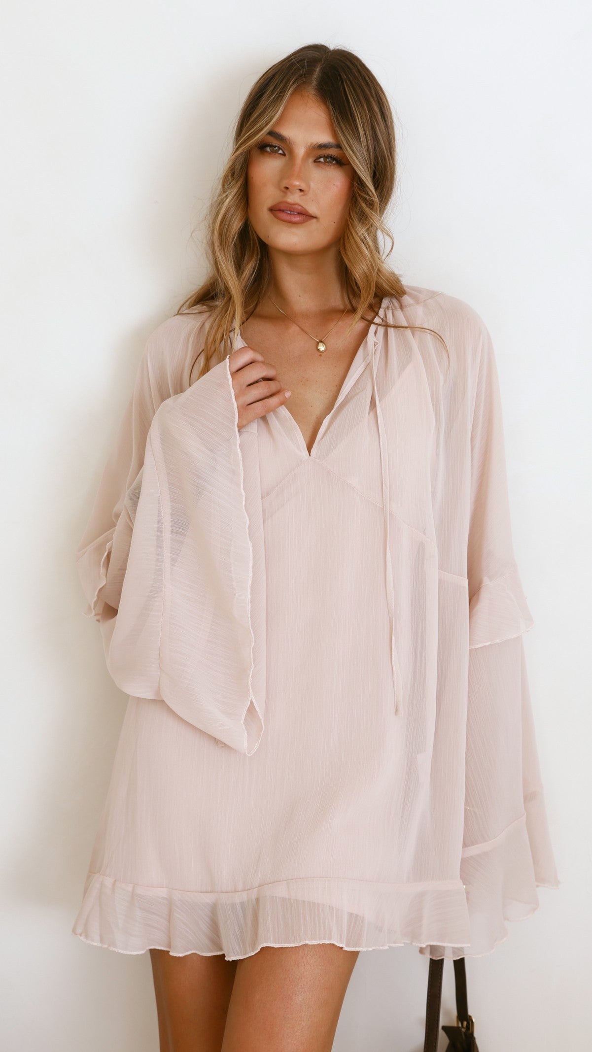Leera Mini Dress - Nude - Billy J