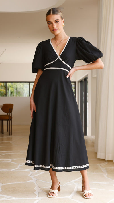 Load image into Gallery viewer, Nakisha Maxi Dress - Black - Billy J
