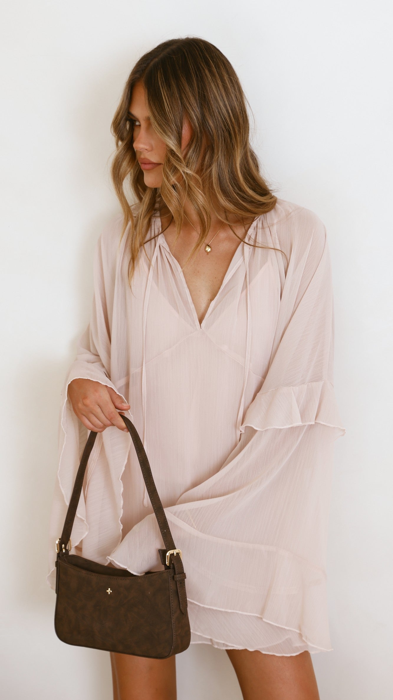 Leera Mini Dress - Nude - Billy J