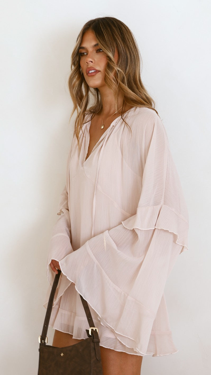 Leera Mini Dress - Nude - Billy J