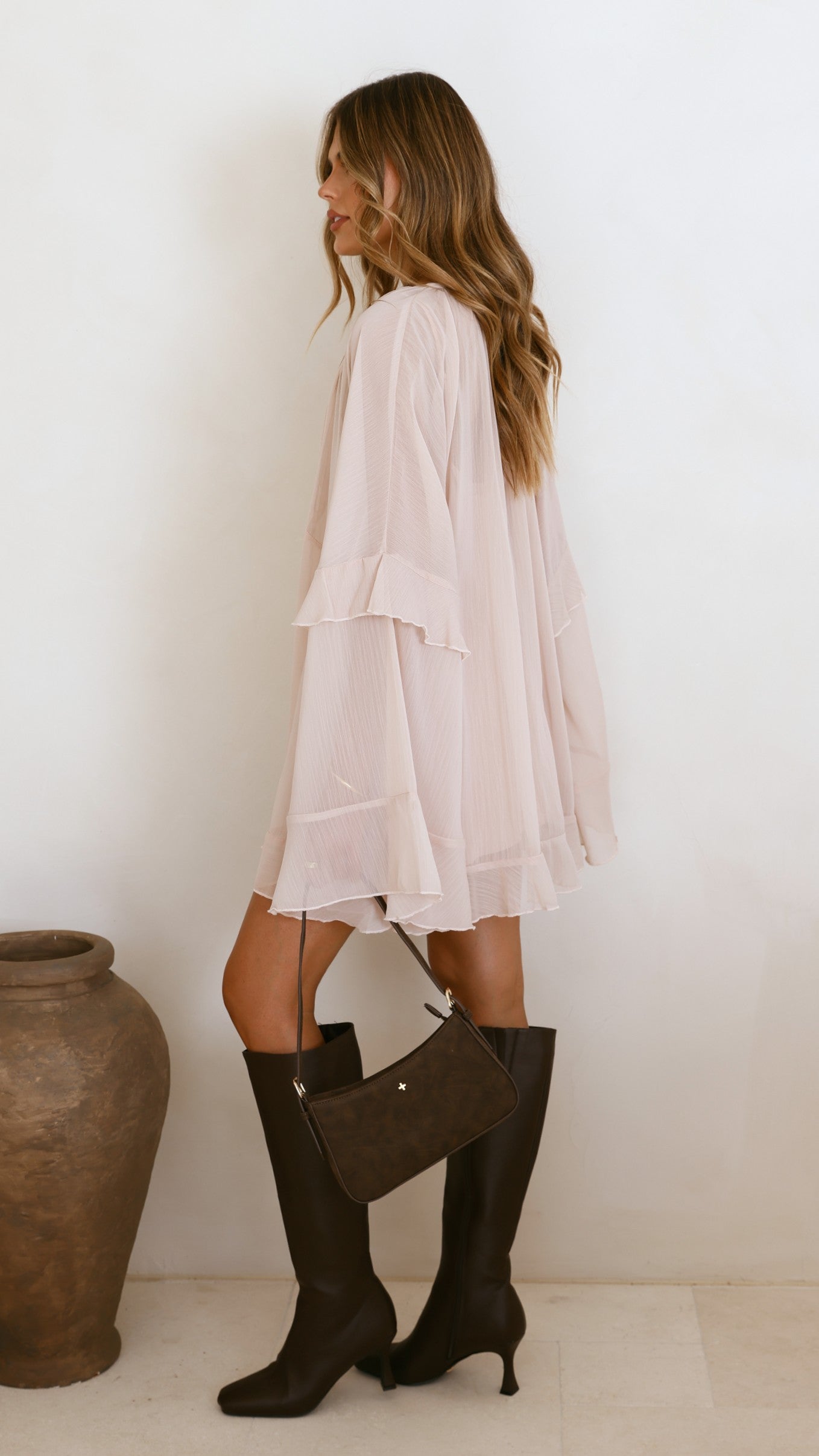 Leera Mini Dress - Nude - Billy J