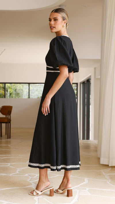 Load image into Gallery viewer, Nakisha Maxi Dress - Black - Billy J
