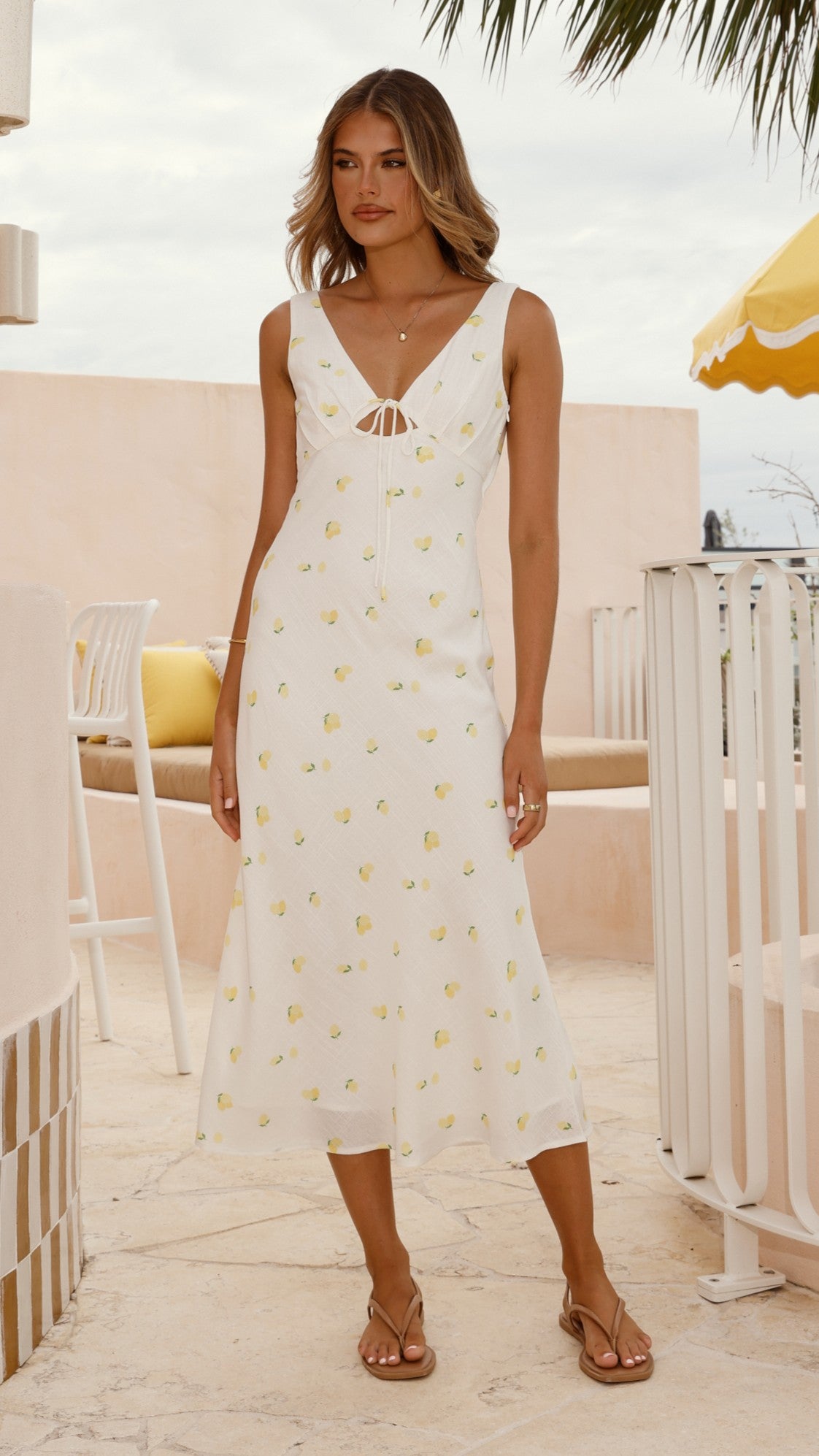 Lola Midi Dress - Limone - Billy J
