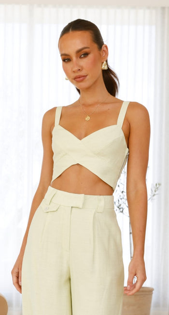 Toni Crop Top - Lime