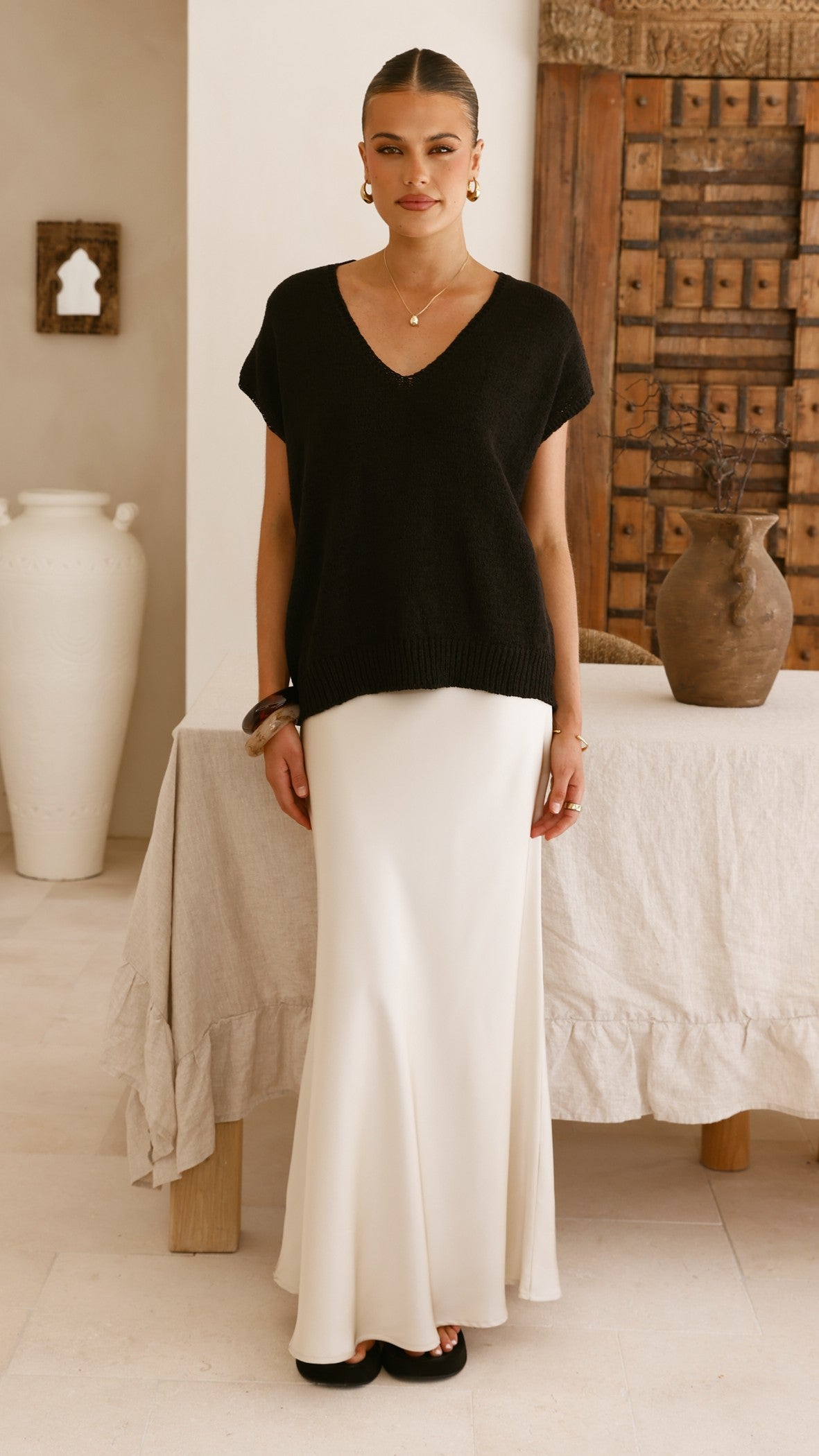 Stelaria Knit Top - Black - Billy J