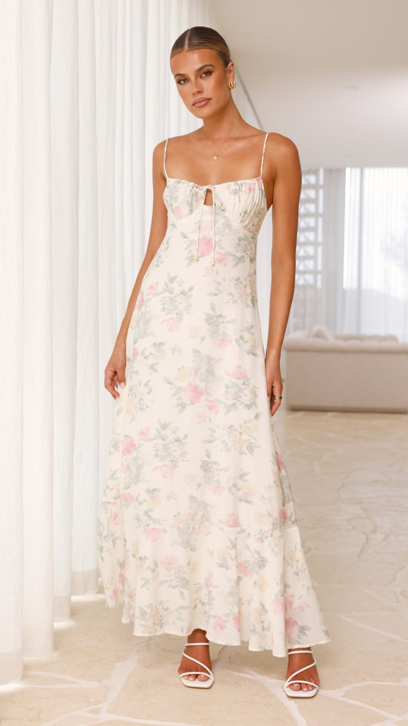 Nova Maxi Dress - White Floral - Billy J