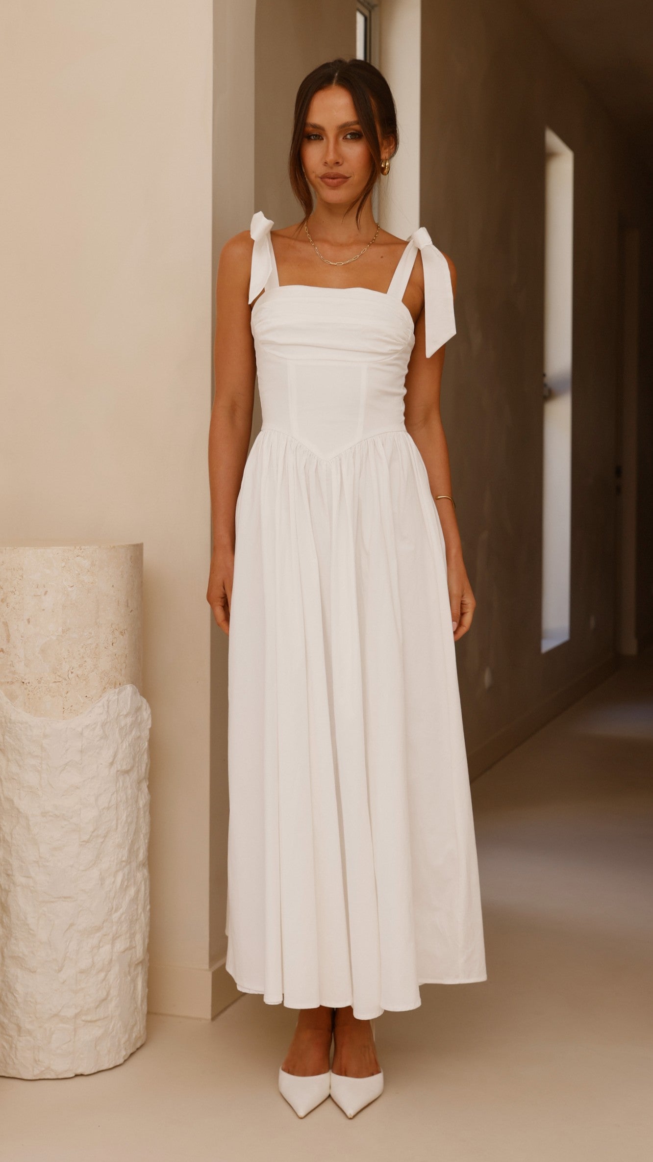 Haisley Maxi Dress - White - Billy J